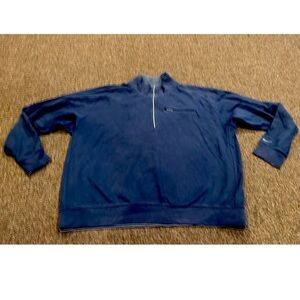 Nike Sweatshirt Mens XL Extra Large Navy Fleece Quarter Zip Football Dry Academy